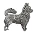 Pewter Chihuahua (Longhaired) Keychain