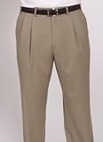 Lauren by Ralph Lauren Tan Wool Cashmere Blend Double Pleated Dress Slacks