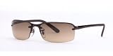 RAY BAN 3217 014 13 BROWN GRADIENT RIMLESS SUNGLASSES. by