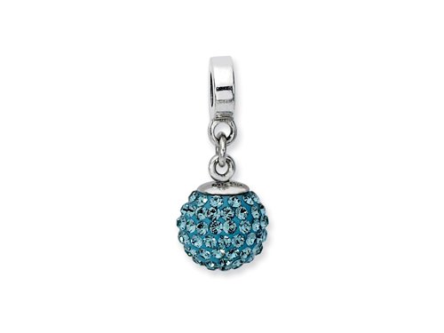Reflections(tm) Sterling Silver December Swavorski Crystal Ball Dangle Bead / Charm
