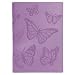 Purple Embossed Butterflies Leather Journal Diary, Lined, 6x8"