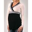 A Pea in the Pod Collection: Long Sleeve V-neck Colorblock Maternity T Shirt