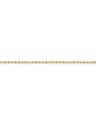 14k Yellow 20in Gold 2mm D/C Rope with Lobster Clasp Necklace Chain