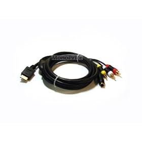 S-video AV cable for PS2 PS3 Sony Playstation(gold plate) by 