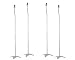 FREE Shipping for this item! -SILVER- Set of Four (4 Total)Universal Satellite Surround Sound Home Theater Theatre Speaker Stands for fits most Bose JBL Klipsch Yamaha Sony JVC Speakers - Great Low Profile Design