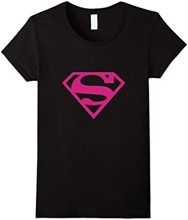 Women's Super-Girls Pink T Shirt Medium Black