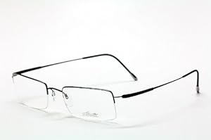 Silhouette Titan Dynamics Half Rim Eyeglasses Shape 7790 Optical Frame (Lenses-52mm Bridge-19 Temple-140mm, Black Shadows)