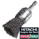 Hitachi Ø 25mm Pinselbürste mit Stahldraht, 751324 Bürste [gewellt, mit 1/4 Sechskant]