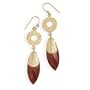 Cleversilver's 14 Karat Gold Plated Sterling Sterling Silver Ruby Drop Earrings-