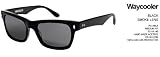 Tres Noir Waycooler Glasses in Shiny Black Smoke Lenses Hand Made Optics