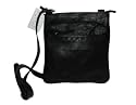 Bewitched Accessories Black Leather Stitch Effect Body Bag
