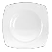 Set of 12 Eclissi Square Dinner Plates - Clear