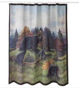Blonder HomeÂ® Black Bear Shower Curtain
