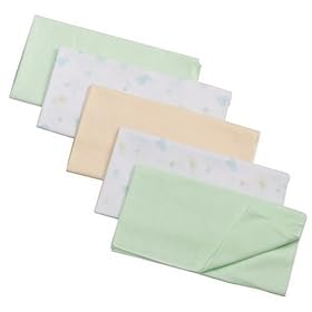 Wamsutta Baby 5 Pack Recceiving Blankets - Neutral Assortment
