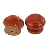 Amico 2 Pcs Brick Red Wooden Round 1.27