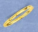 14k Yellow Plain Bangle Childrens Bracelet - 5.5 Inch