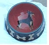 Breed Specific Dog Bowl, Doberman Jumbo