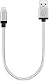 Perfect Size for DJI Inspire 1& Phantom 3 Remote Control with iPad Air Mini, Cambond&reg; Apple MFi Certified 1ft Lightning Cord Nylon Braided for iPhone 6 6 plus 5 5s 5c, iPad, iPod ( Solid Silver )
