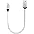 Perfect Size for DJI Inspire 1& Phantom 3 Remote Control with iPad Air Mini, Cambond&reg; Apple MFi Certified 1ft Lightning Cord Nylon Braided for iPhone 6 6 plus 5 5s 5c, iPad, iPod ( Solid Silver )