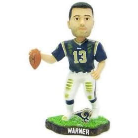 St. Louis Rams Kurt Warner Game Worn Forever Collectibles Bobble Head