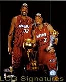 Heat, Miami (Shaquille O'Neal / Dwyane Wade) Autographed/Hand Signed 8x10 Photo By Shaquille O'Neal
