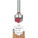 Freud 39-512 3/4-Inch Diameter Top Bearing Double Cove Groove Router Bit with 1/4-Inch Shank