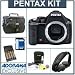 Pentax K-x Digital SLR Camera Body Kit - Black - with 8GB SD Memory Card, 4 AA Nickel Metal Hydride (NiMH) 2900 mAH Rechargeable Batteries with 4-Hour AA & AAA Quick Charger, 110/220 volt. Camera Bag, Camera Grip Hand Strap, Digital Camera & Lens Cleaning Kit