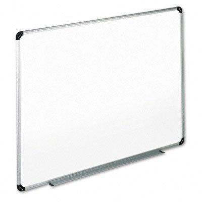 Magnetic Dry Erase Board, Melamine, 36x24, White, Aluminum/Plastic Frame