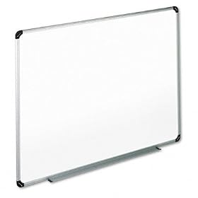 UNIVERSAL OFFICE PRODUCTS Magnetic Dry Erase Board, Melamine, 36x24, White, Aluminum/Plastic Frame