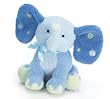 Blue Polka Dot Plush Elephant Baby Rattle
