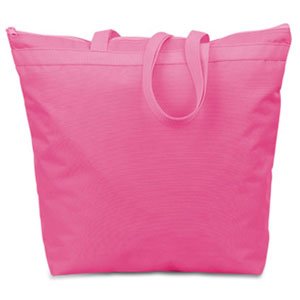 Standard Reusable Zippered Grocery Bag Hot Pink