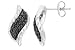 1/2 Carat Black Diamond Sterling Silver Earrings