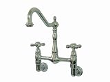 Elements of Design ES1091AX Heritage 8 Wall Mount Kitchen Faucet, Chrome