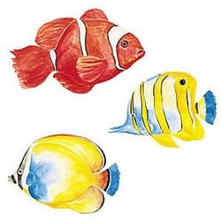 Tropical Fish Wallies Wallpaper Cut Outs