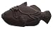J. Michelle Chocolatier Signature Valrhona Solid Dark Chocolate Hawaiian State Fish (Humu), Handmade in Hawaii, 2-Count Bag