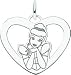 14K White Gold Disney Princess Cinderella Heart Charm