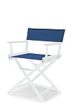 Telescope Casual Heritage Dining Height Director Chair - Blue with White Frame
