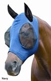 Roma Lycra Bug Eye Fly Mask Black/Black