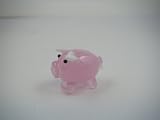 Miniature Glass Pig Figurine