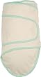 Miracle Blanket - Beige with Green Trim Swaddle Blanket