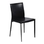ITALMODERN Shelby Leather Chair Sets of 4, White, 17.5" W x 19" D x 33" H