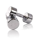 10 lb Solid Chrome Dumbbell With Contoured Handle