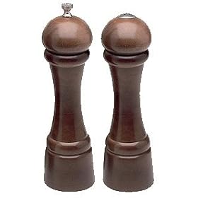Chef Specialties 08301 8 inch- 20cm Windsor - Ebony Pepper Mill Salt Shaker Set by Chef Specialties