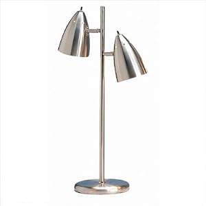 2-Lite Table Lamp - Bullet Series Polished Steel Finish