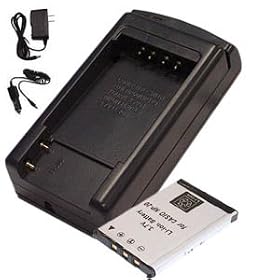 Hitech - Battery and Smart Travel Charger for Casio Exilim EX-S1 Digital Camera. by Hitech