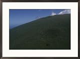 Aerial view of Tau Island landscape Subject Framed Art Poster Print by Randy Olson, 29x21