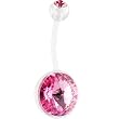 Bioplast 11mm Pink Gem Belly Ring