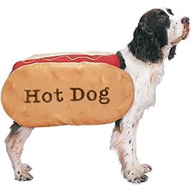 halloween dog costume, pet clothes, hot dog halloween costume