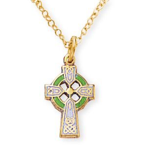 14K Gold Filled Celtic Cross and 13-inch Chain for Children