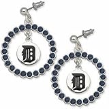 Detroit Tigers Spirit Crystal Logo Wreath Earrings